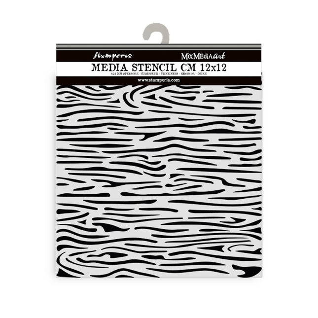 Pochoir épais cm 12X12 - motif de bois Silent Sea