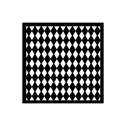 Pochoir épais cm 12X12 - Alice in Christmas motif losanges