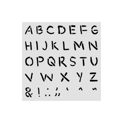 Pochoir épais cm 12X12 - Alphabet pour bébé