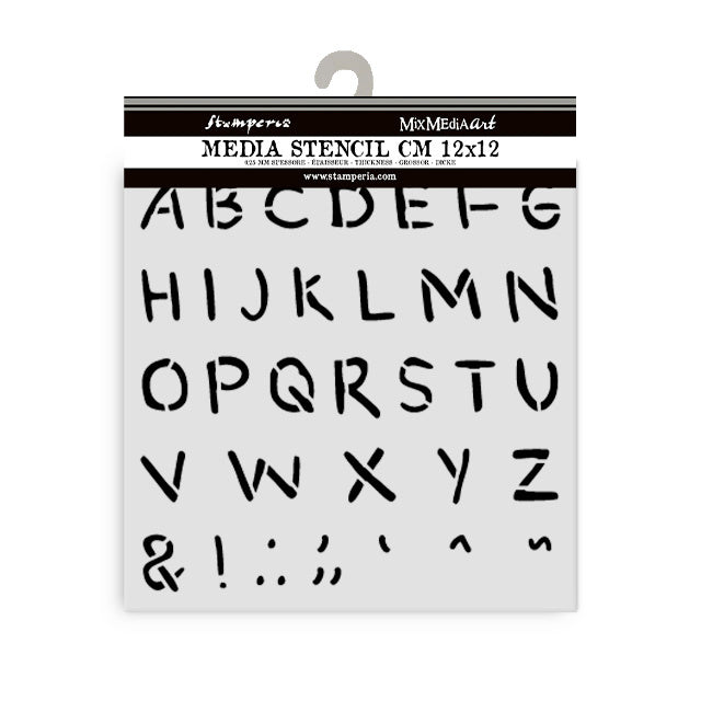 Pochoir épais cm 12X12 - Alphabet pour bébé