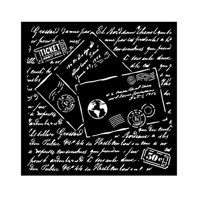 Pochoir épais 18X18 cm - Autour du monde lettres
