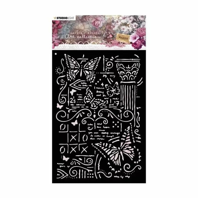 Studio Light • Pochoir masque A6 Jenine's Mindful Art n° 06