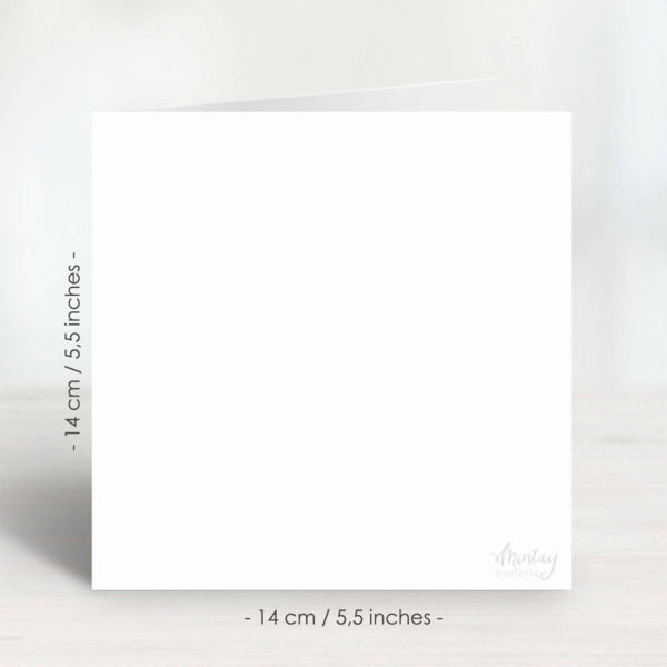 Mintay papers - Base de carte de vœux, 14x14 cm - Blanc , 10 pièces