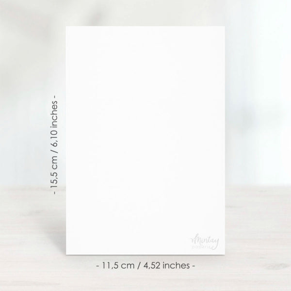 Mintay papers - Base de carte de vœux,  11,5x15,5 cm - Blanc , 10 pièces
