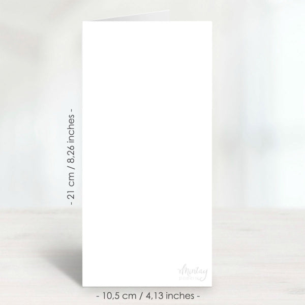 Mintay papers - Base de carte de vœux, 10,5x21 cm - Blanc , 10 pièces