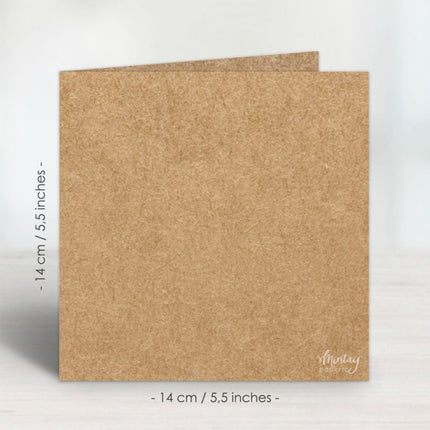 Mintay papers - Base de carte de vœux, 14x14 cm - Kraft, 10 pièces