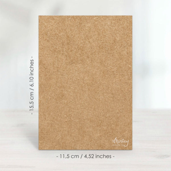 Mintay Papers - Base de carte de vœux, 11,5x15,5 cm - Kraft, 10 pièces