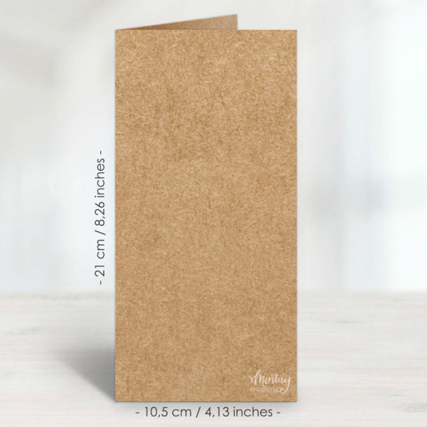 Mintay papers - Base de carte de vœux, 10,5x21 cm - Kraft, 10 pièces