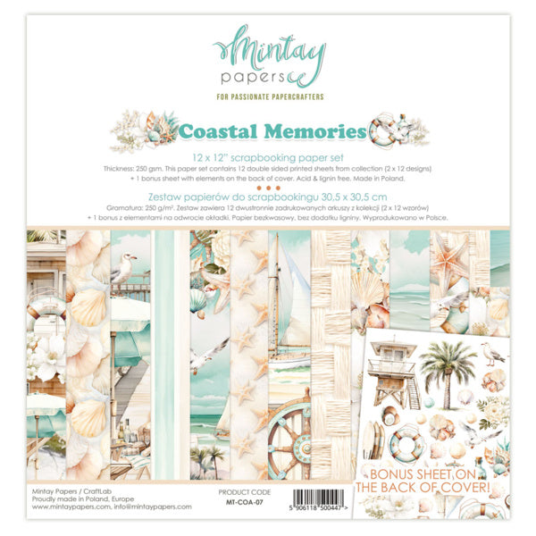 Papiers Mintay - Coastal Memories - bloc de papiers (12"x12")
