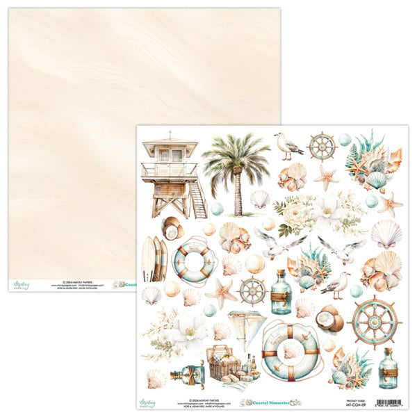 Papiers Mintay - Coastal Memories - papier à éléments (12'x12")
