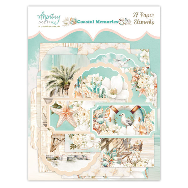 Papiers Mintay - Coastal Memories - éléments en papier (27 pièces)