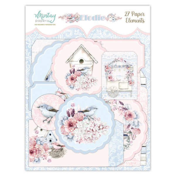 ÉLÉMENTS EN PAPIER - ELODIE, 27 PIÈCES