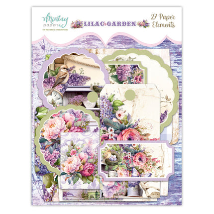 Papiers Mintay - Lilac Garden - éléments en papier (27pcs)