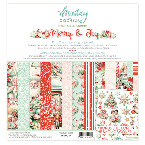 Set de papiers 12 X 12 - Merry & Joy