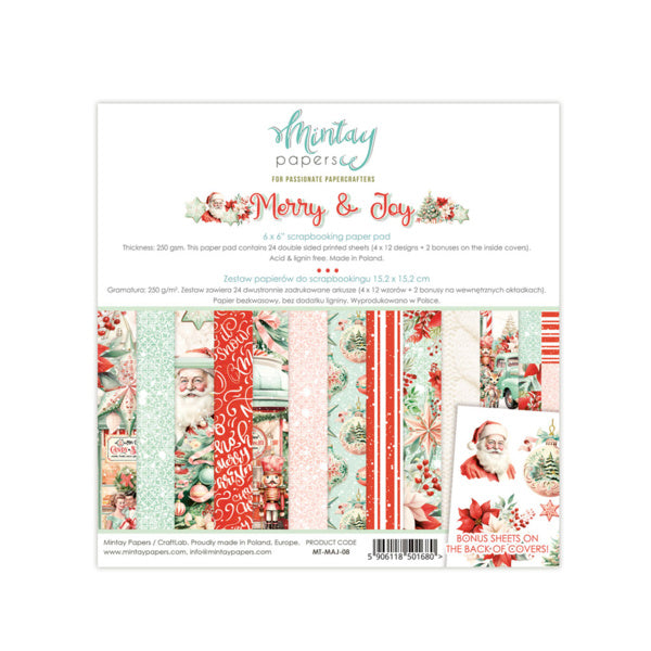 Bloc de papier 6 X 6 - Merry & Joy