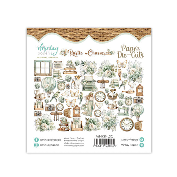 Mintay papers - Rustic Charms - Découpes en papier (60 pièces)