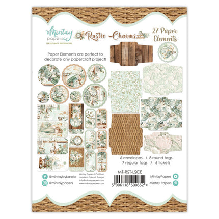 Mintay papers - Rustic Charms - Éléments en papier (27 pièces)