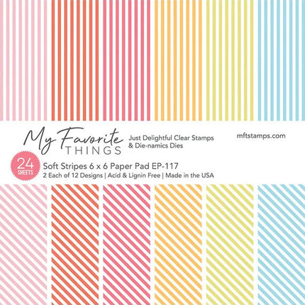 Bloc de papier My Favorite Things Soft Stripes 6x6 pouces