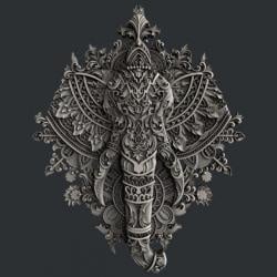 Moule Zuri - Éléphant orné