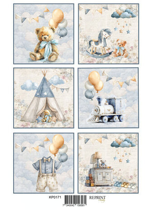 Découpes A4 Happiness Baby Boy (KPA4115)