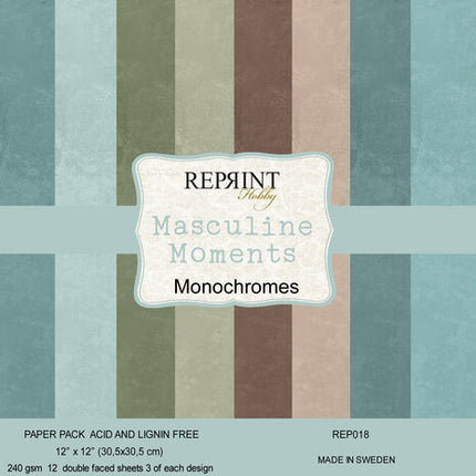 Moments masculins papier cartonné 12x12 Inch (REP018)
