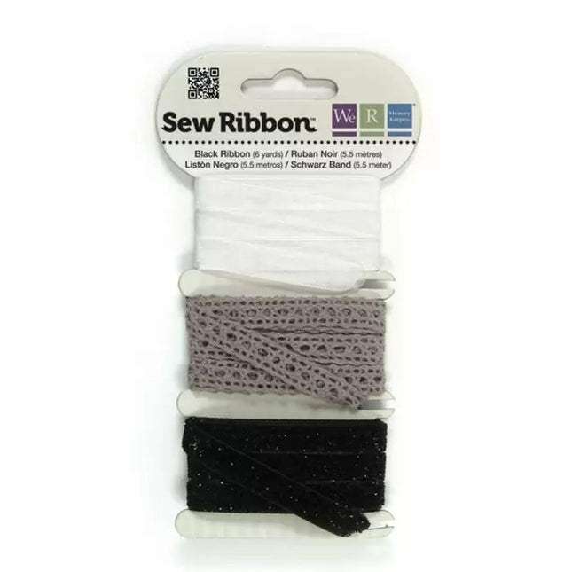 We R Memory Keepers • Rubans Sew Ribbon 5,5m Noir