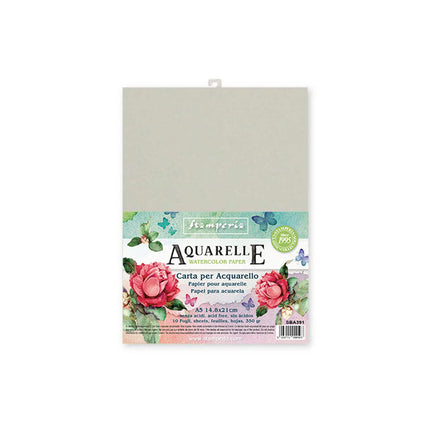 Lot de 10 feuilles de papier aquarelle au format A5