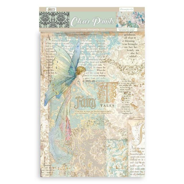 Impressions transparentes : lot de 6 feuilles d’acétate assorties A4 La Belle au bois dormant