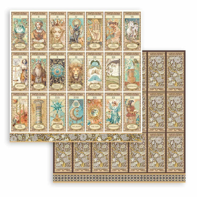 Papier de scrapbooking recto verso - Fortune étiquettes