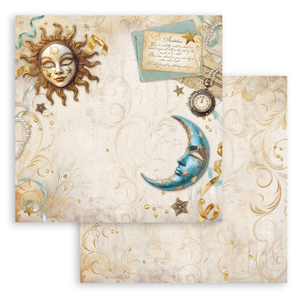 Dubbelzijdig Scrapbook Papier - Masquerade sun and moon