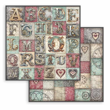 Papier de scrapbooking recto verso - Alphabet Master of Magic