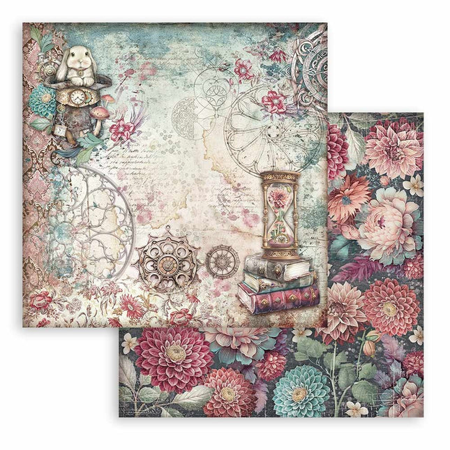Papier de scrapbooking double face - sablier Master of Magic