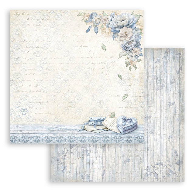 Papier de scrapbooking double face - Boîte en forme de cœur Timeless