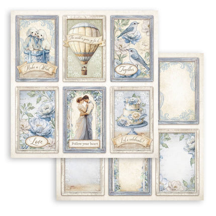 Papier de scrapbooking recto verso - Intemporel 6 cartes