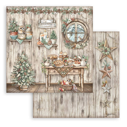 Papier de scrapbooking recto verso - The Owl's House table