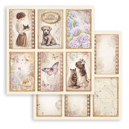 Papier de scrapbooking recto verso - Quiet Days 6 cartes
