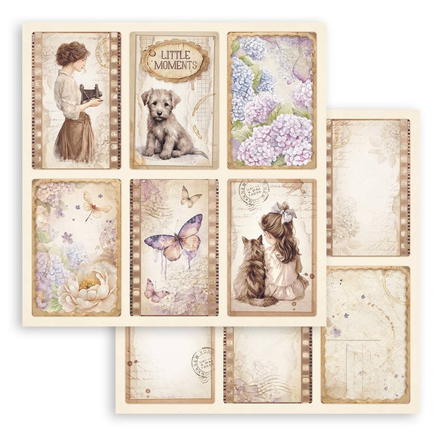 Papier de scrapbooking recto verso - Quiet Days 6 cartes