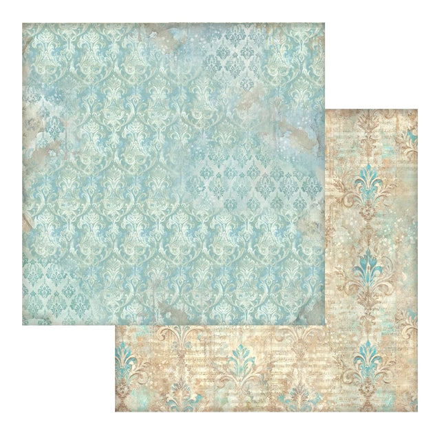 Feuille de scrapbooking imprimée recto verso pour loisirs créatifs - décor de papier peint Symphony