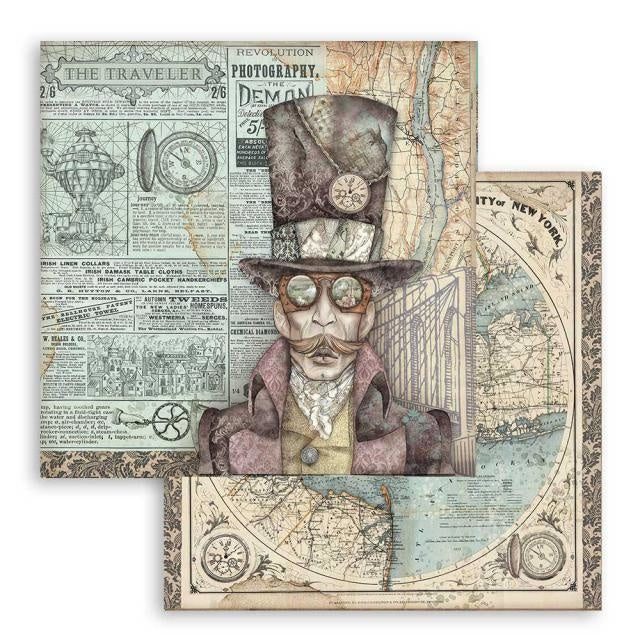 Papier de scrapbooking recto verso Sir Vagabond