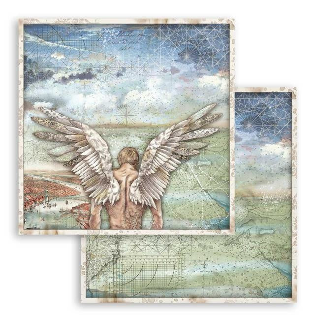 Papier de scrapbooking double face Sir Vagabond ailes