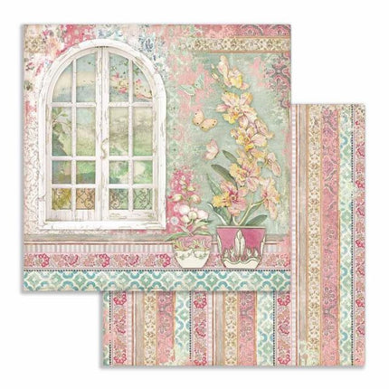 Papier de scrapbooking recto verso Fenêtre
