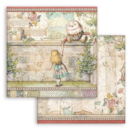 Papier de scrapbooking recto verso - Humpty Dumpty