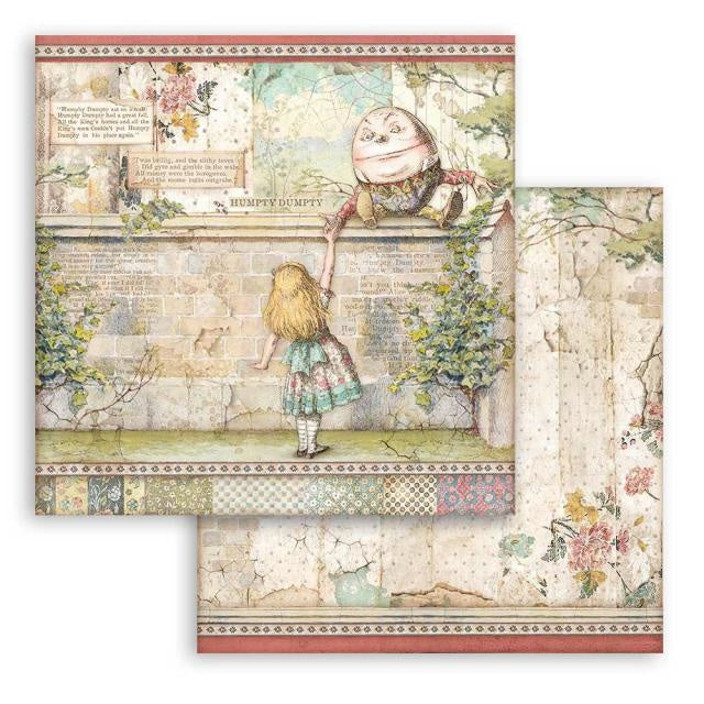 Papier de scrapbooking recto verso - Humpty Dumpty