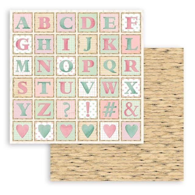 Papier de scrapbooking recto verso - alphabet DayDream