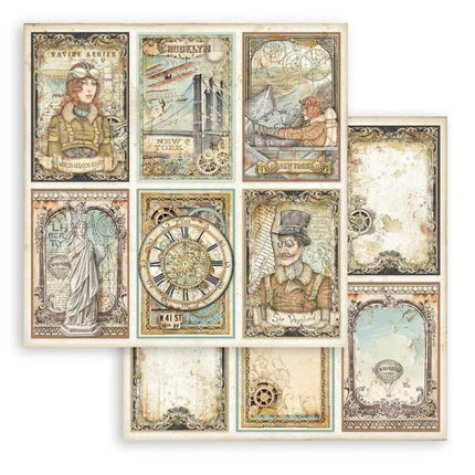 Papier de scrapbooking recto verso - cartes Sir Vagabond Aviator