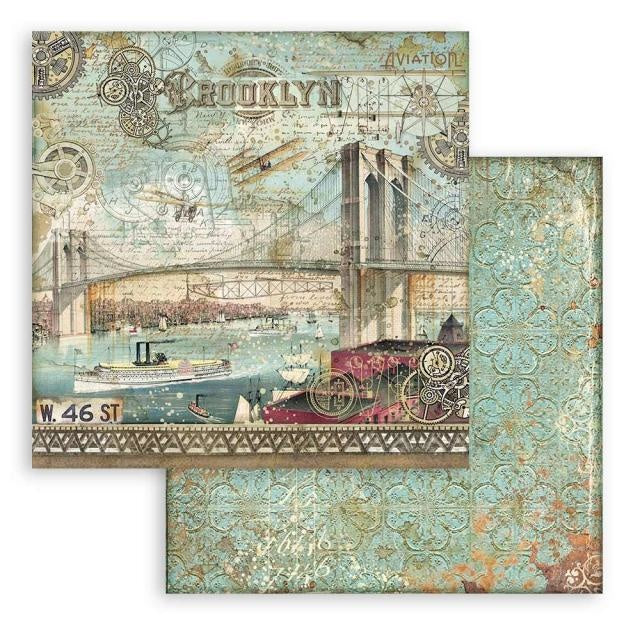 Papier de scrapbooking recto verso - Brooklyn, Sir Vagabond Aviator