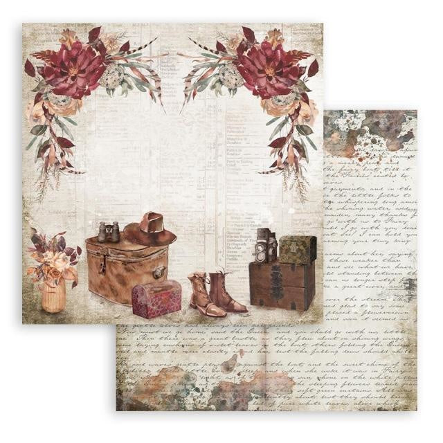 Dubbelzijdig Scrapbook Papier - Our way travel accessories