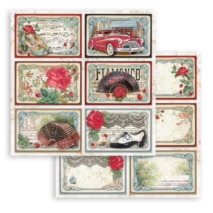 Papier de scrapbooking recto verso - Désir 6 cartes