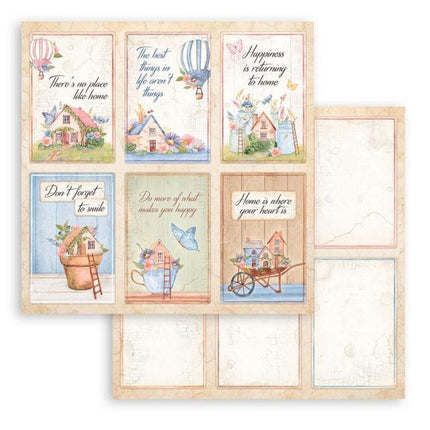 Papier de scrapbooking recto verso - Create Happiness Welcome Home, 6 cartes