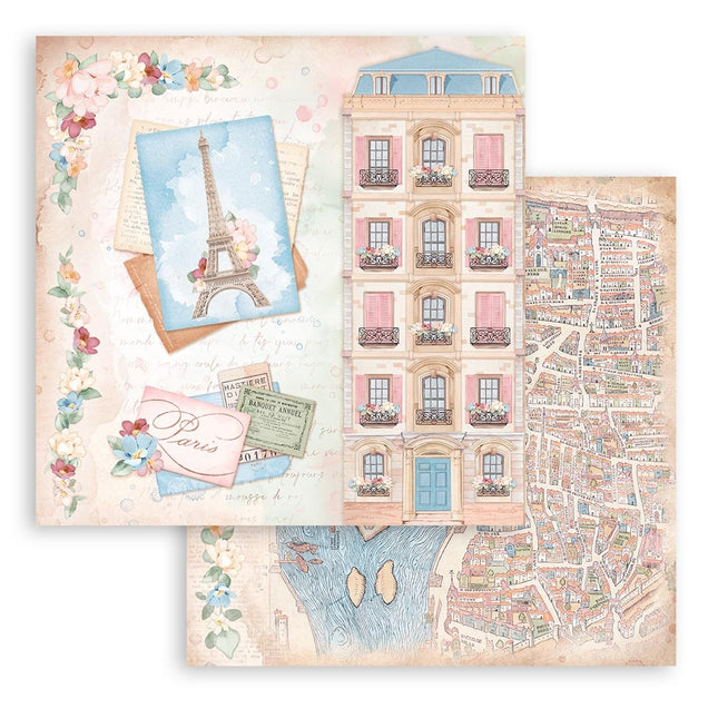 Papier de scrapbooking recto verso - Create Happiness Oh là là Tour Eiffel